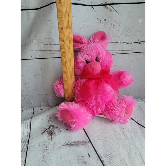 Fuschia Hot Pink Bunny Rabbit Stuffed Animal Plush Easter 6 In - Picture 4 of 6
